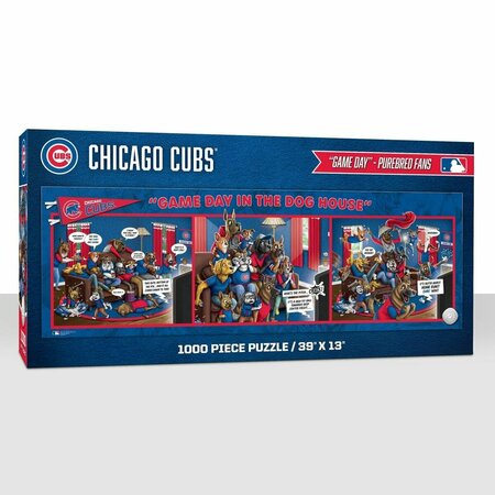 YOUTHEFAN 13 x 39 in. MLB Chicago Cubs Game Day in the Dog House Puzzle, 1000 Piece 2505763